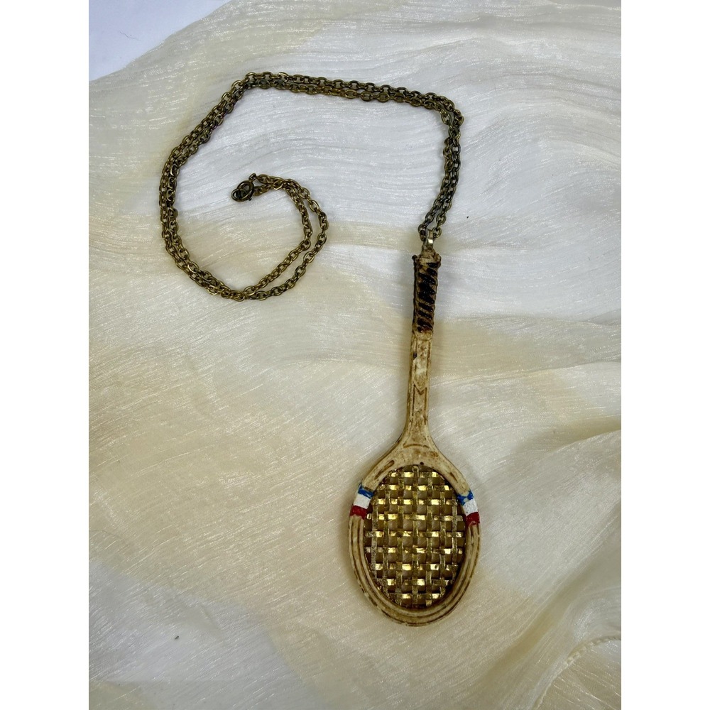 VTG Tennis‎ Racket pendant L. Razza Sports Collectible signed Read